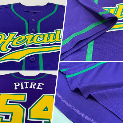 Custom Button Down Baseball Jersey with Custom Name Number
