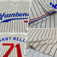Custom Button Down Baseball Jersey with Player Name and Number