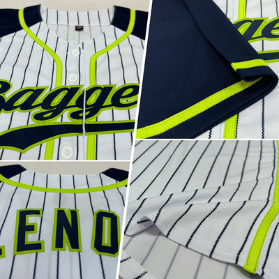 Pinstripe Custom Baseball Team Jersey with Player Name and Number
