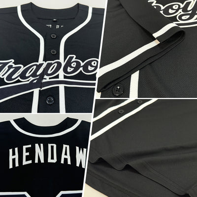 Custom Button Down Baseball Jersey with Player Name and Number