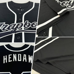 Custom Button Down Baseball Jersey with Player Name and Number