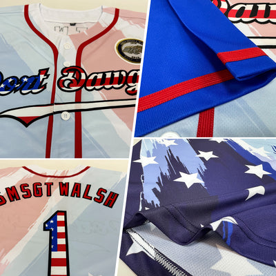 Custom Button Down Baseball Jersey Stitched Printed Name Number