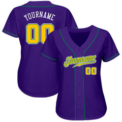 Custom Button Down Baseball Jersey with Custom Name Number