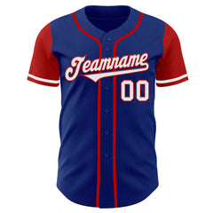 Custom Button Down Baseball Jersey Embroidered Team Logo