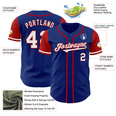 Custom Button Down Baseball Jersey Embroidered Team Logo