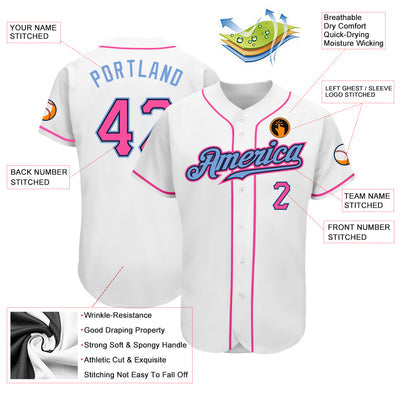 Custom Button Down Baseball Jersey Embroidered Team Logo