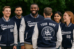Custom Group Jacket with Printed and Embroidered Logo Name for Men Women Youth