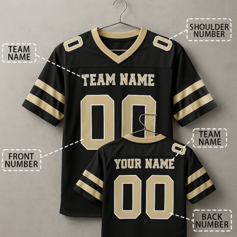 Custom Football Fan Jersey Classic Stitched Printed Name Number Logo