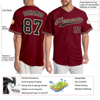 Custom Team Baseball Jersey with Personalized Name Number