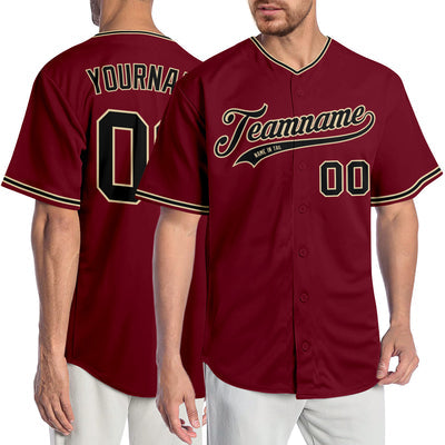 Custom Team Baseball Jersey with Personalized Name Number