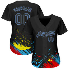 Custom Button Down Baseball Jersey with Personalized Name Number for Cheer Squad