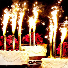 Kids birthday party with sparkler candles