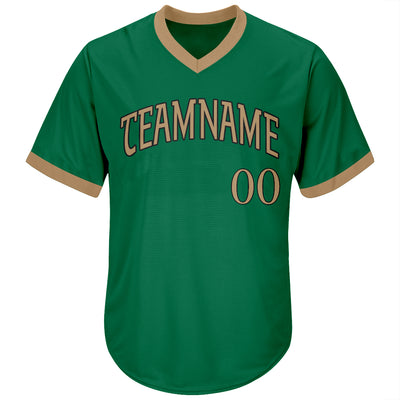 Custom Button Down Baseball Jersey Stitched Printed