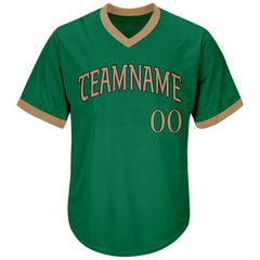Custom Button Down Baseball Jersey Stitched Printed