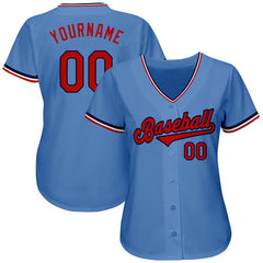 Custom Button Down Baseball Jersey with Name Number and Logo for Graduation Gift
