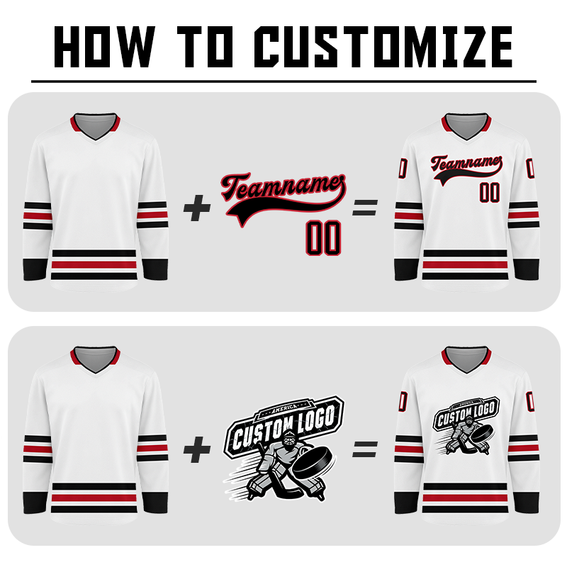 Custom Hockey Team Jersey with Custom Front and Back Game Day Shirt with Personalized Player Details for Teams Families and Fans
