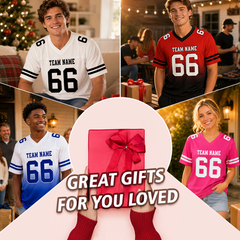 Personalized Team Football Jersey with Back Name and Number for Competition Outfit