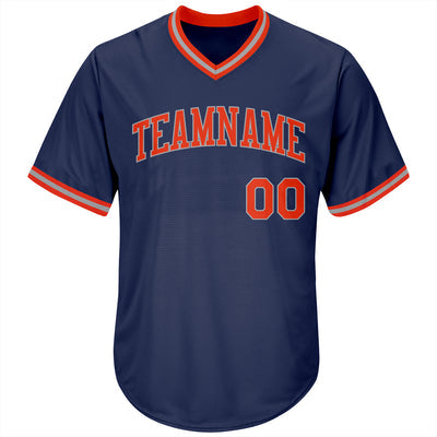 Custom Button Down Baseball Jersey with Team Logo and Number for Team Gift