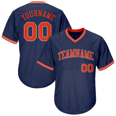 Custom Button Down Baseball Jersey with Team Logo and Number for Team Gift