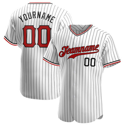 Pinstripe Personalized Baseball Shirt with Team Name and Logo