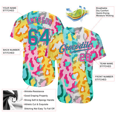 Custom Baseball Team Uniform with Custom Text and Number for Cheer Teams