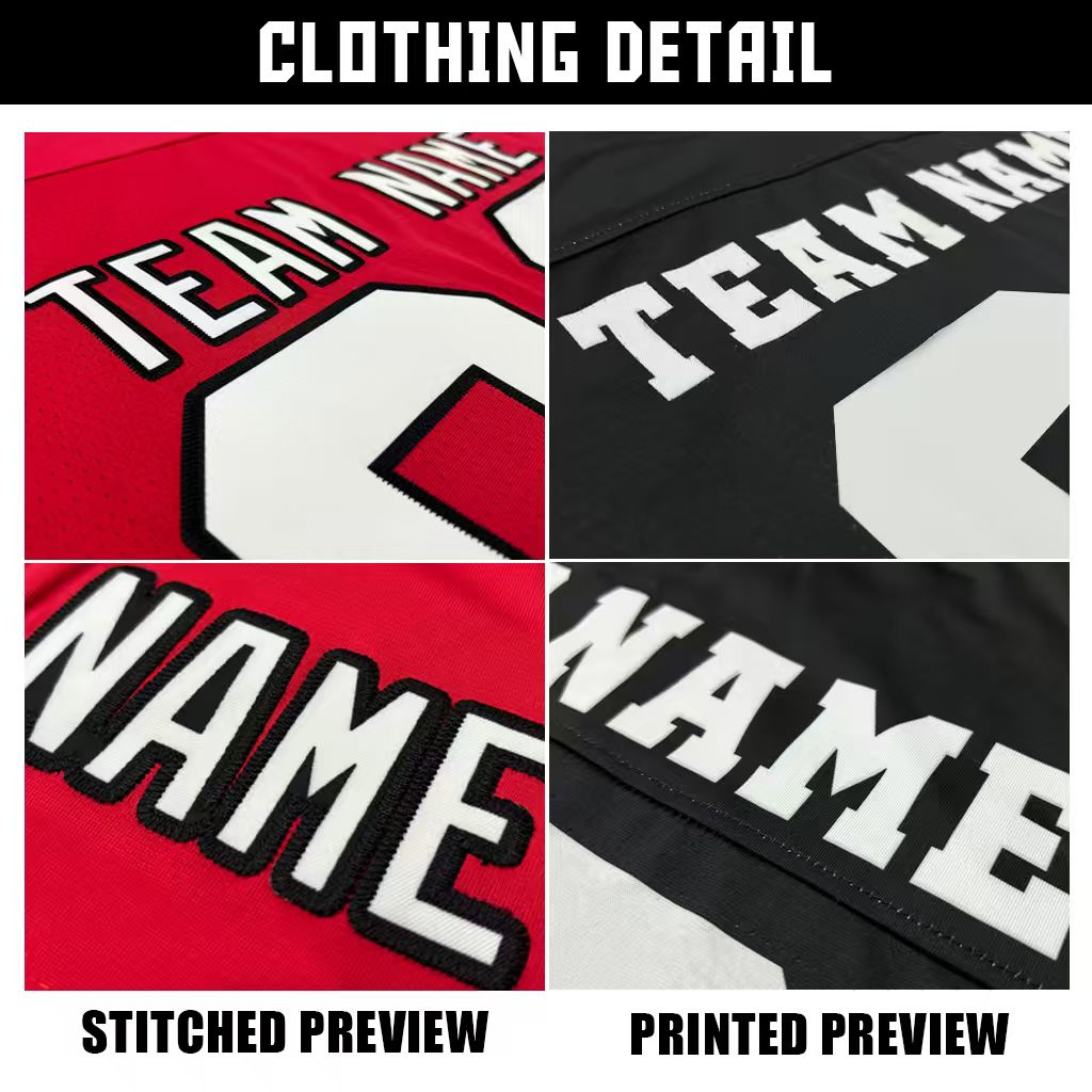 Personalized Hockey Jersey with Player Name and Number Team Uniform with Custom Text Number Sleeve Patch and Team Logo Design